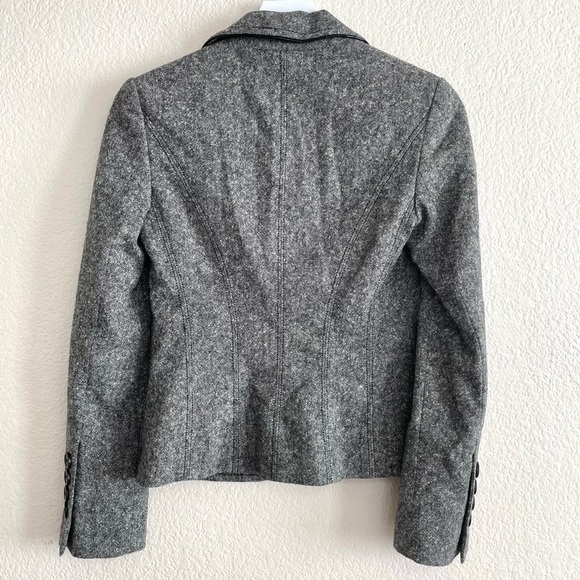 Express Design Studio Gray Wool Two Button Blazer Jacket - Picture 8 of 9